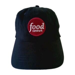 Food Network Hat Cap Strapback OSFM Adults Black Television Cooking Promotional